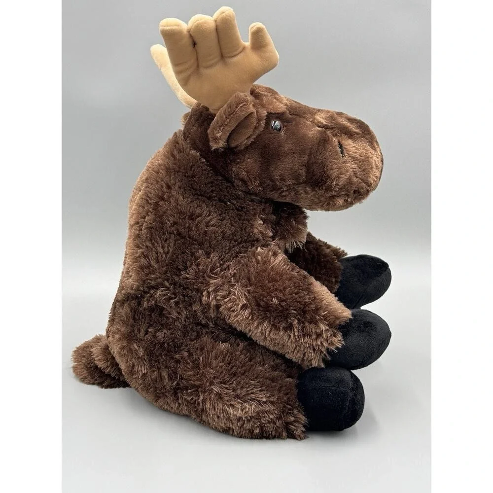 Adventure Planet Brown Moose Reindeer Sitting Plush 15